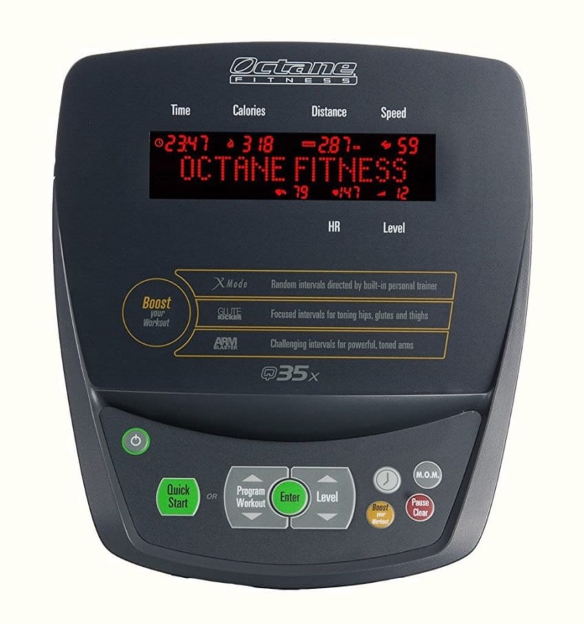 The Control Panel Of The Octane Fitness Best Value Elliptical Trainer