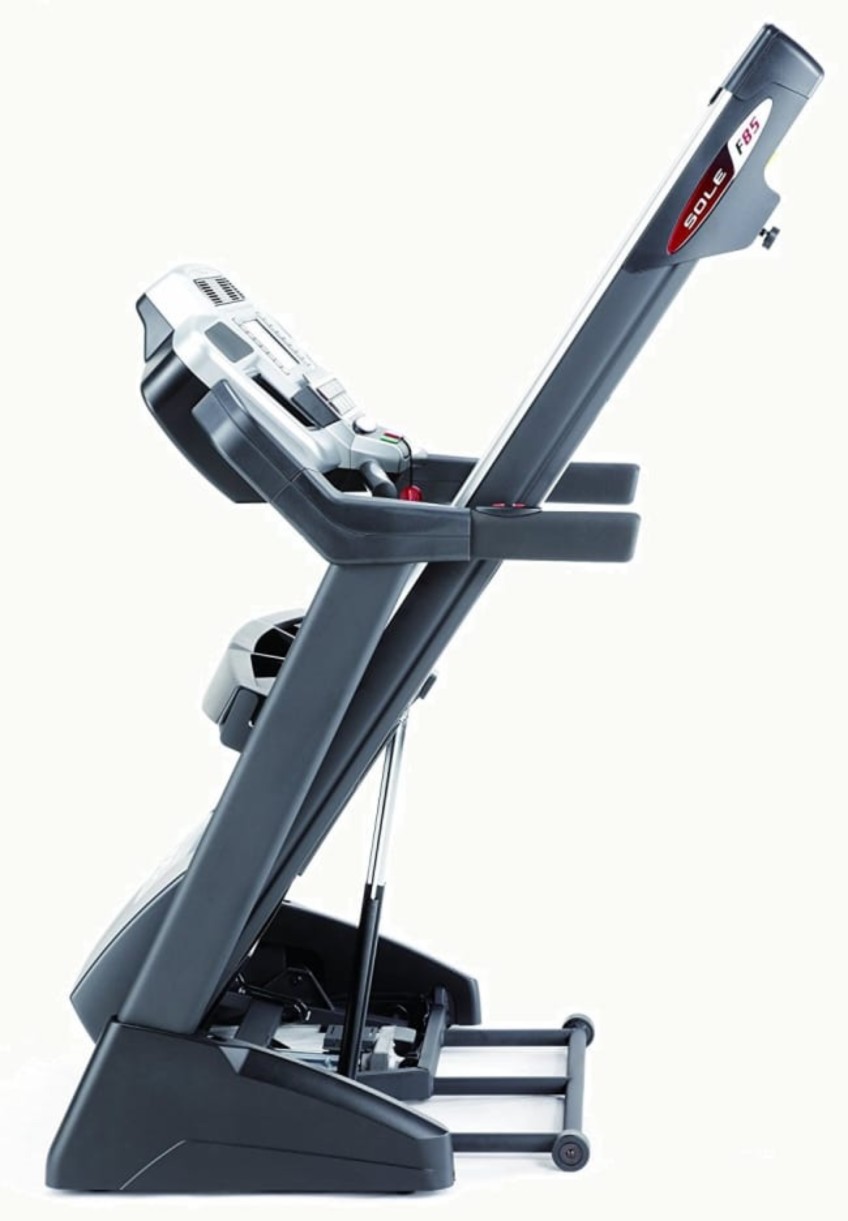 Sole Fitness F85 Folding Treadmill Review The Treadmill Is Folded Up In This Picture