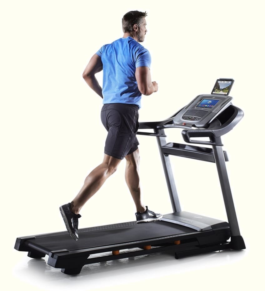 Man Runnning On NordicTrack C1650 The Best Value Treadmill For Home Gym Use