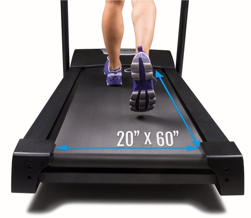 Wide And Long Rolling Track Of The TR600 Treadmill By Xterra Fitness