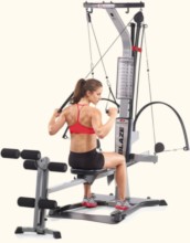One of the multiple exercises offered by the Bowflex Blaze home gym system