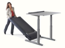 Lifespan Treadmill Desk Moveable Treadmill Track For Storage